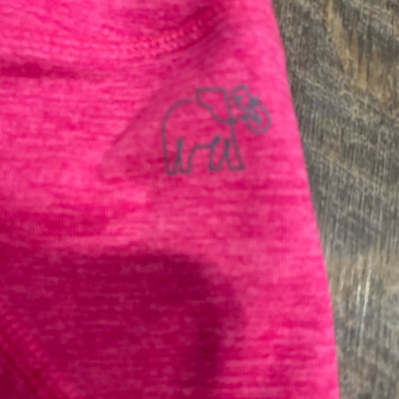 Ivory Ella hot pink high waisted leggings retro color elephants. Size M - Picture 5 of 7